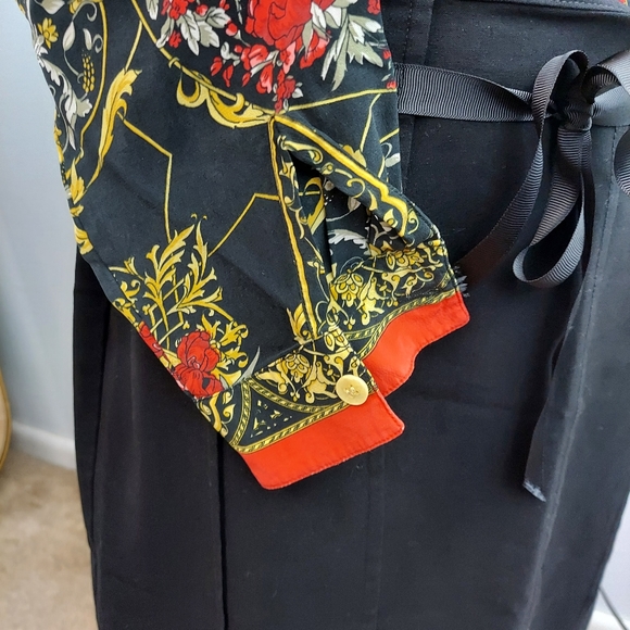 Cedars Long Sleeve Floral Silk Blouse, sz M - Picture 7 of 10